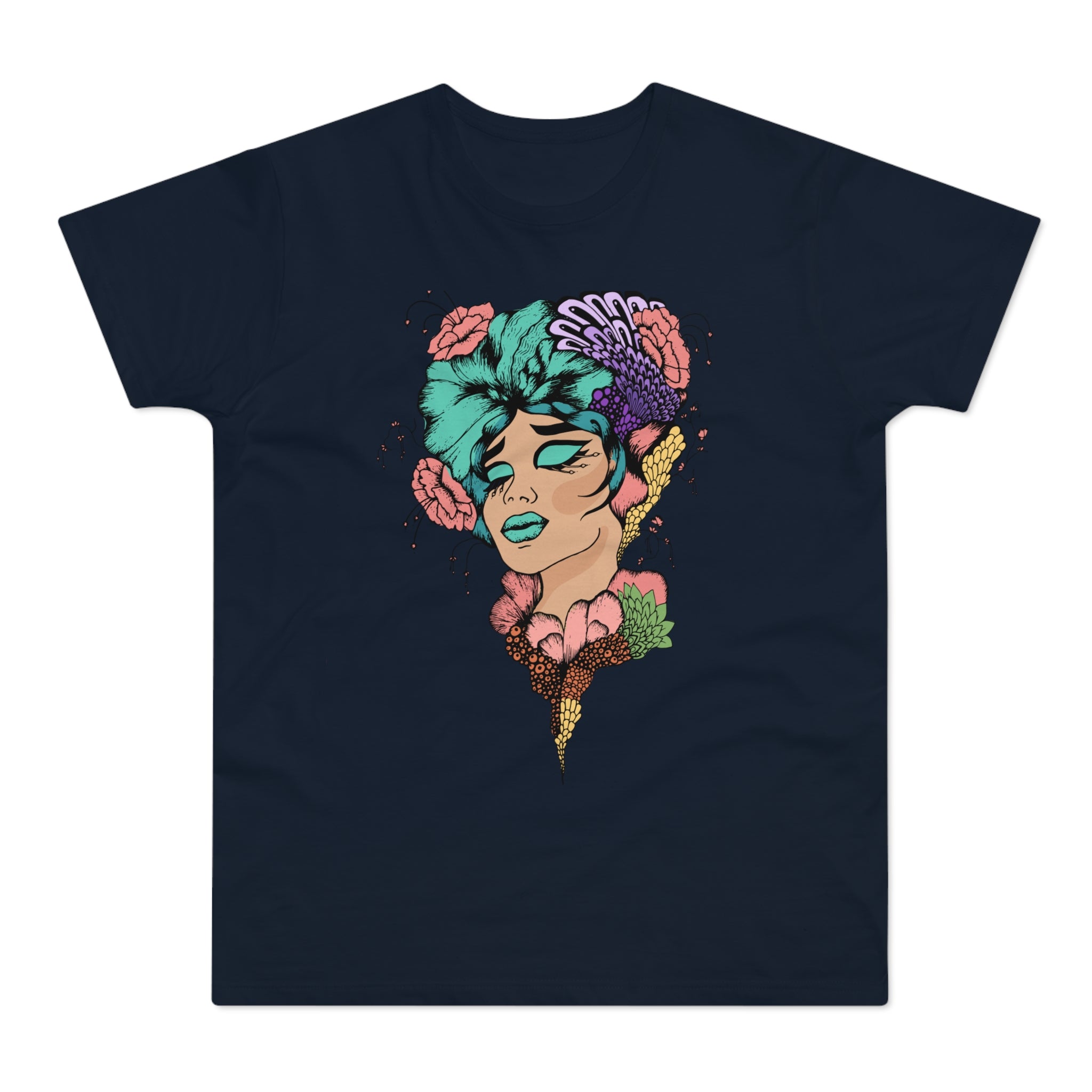 Floral Fantasy Portrait T-Shirt