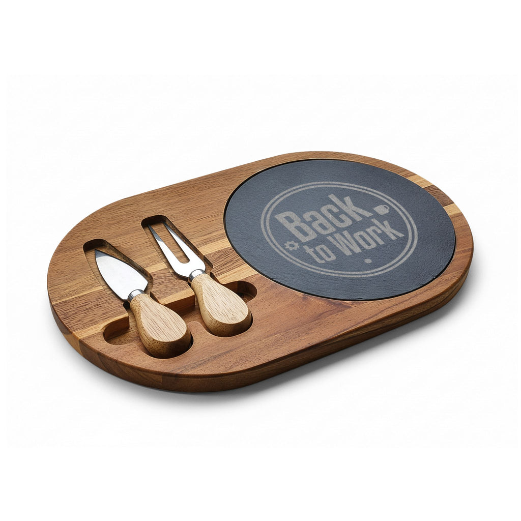 Engraved 'Back to Work' Charcuterie Board