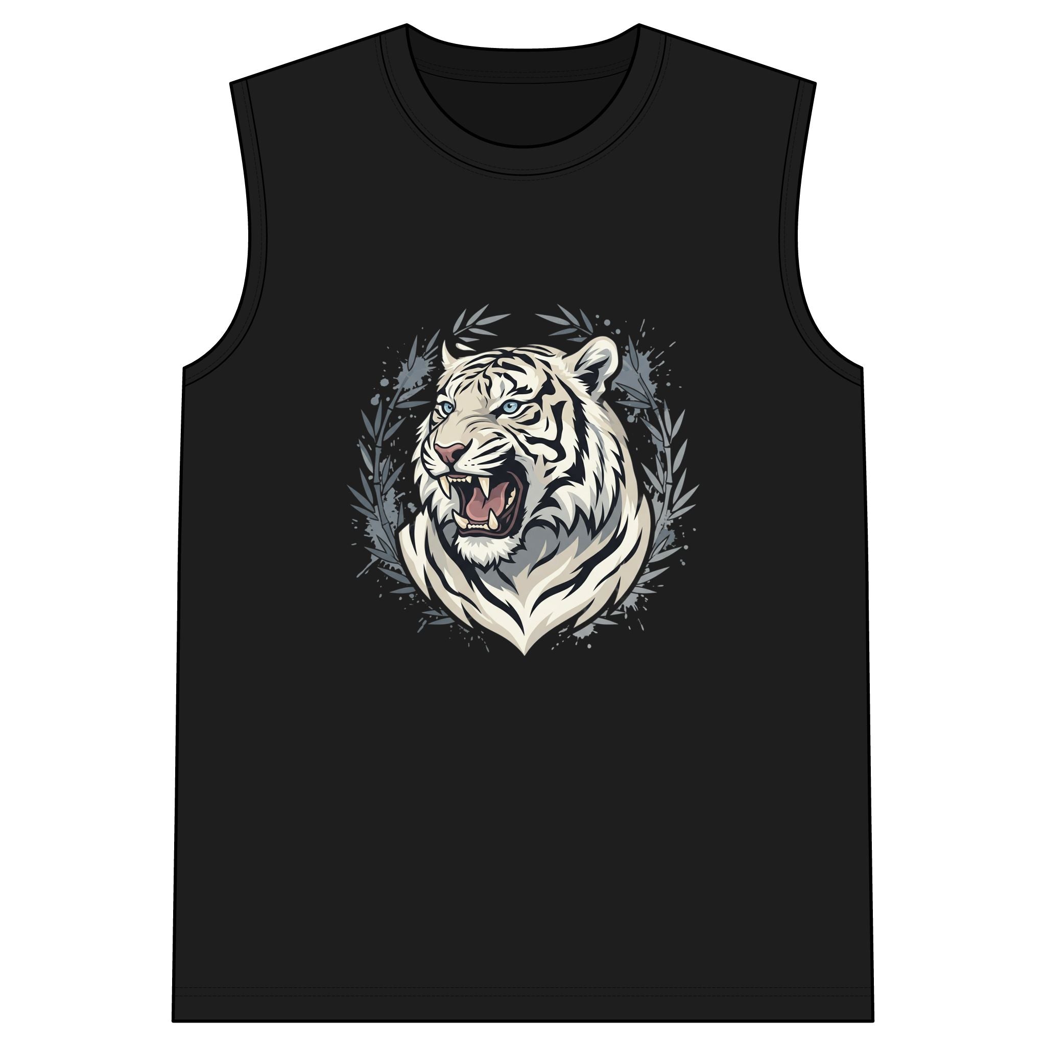 White Tiger Graphic Sleeveless Tee