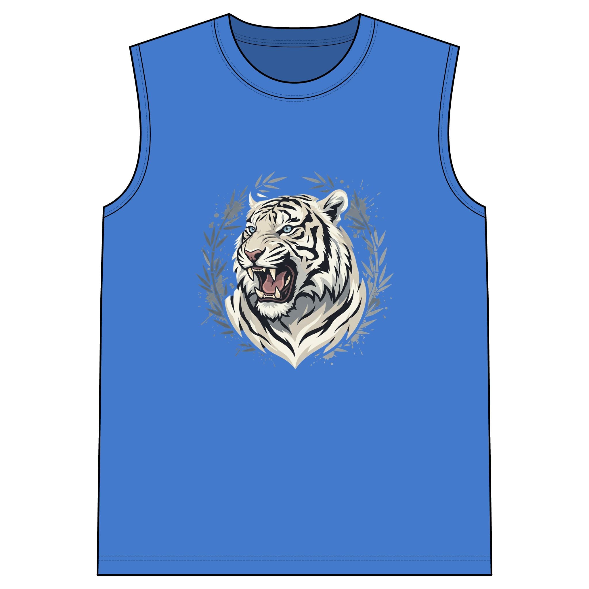 White Tiger Graphic Sleeveless Tee