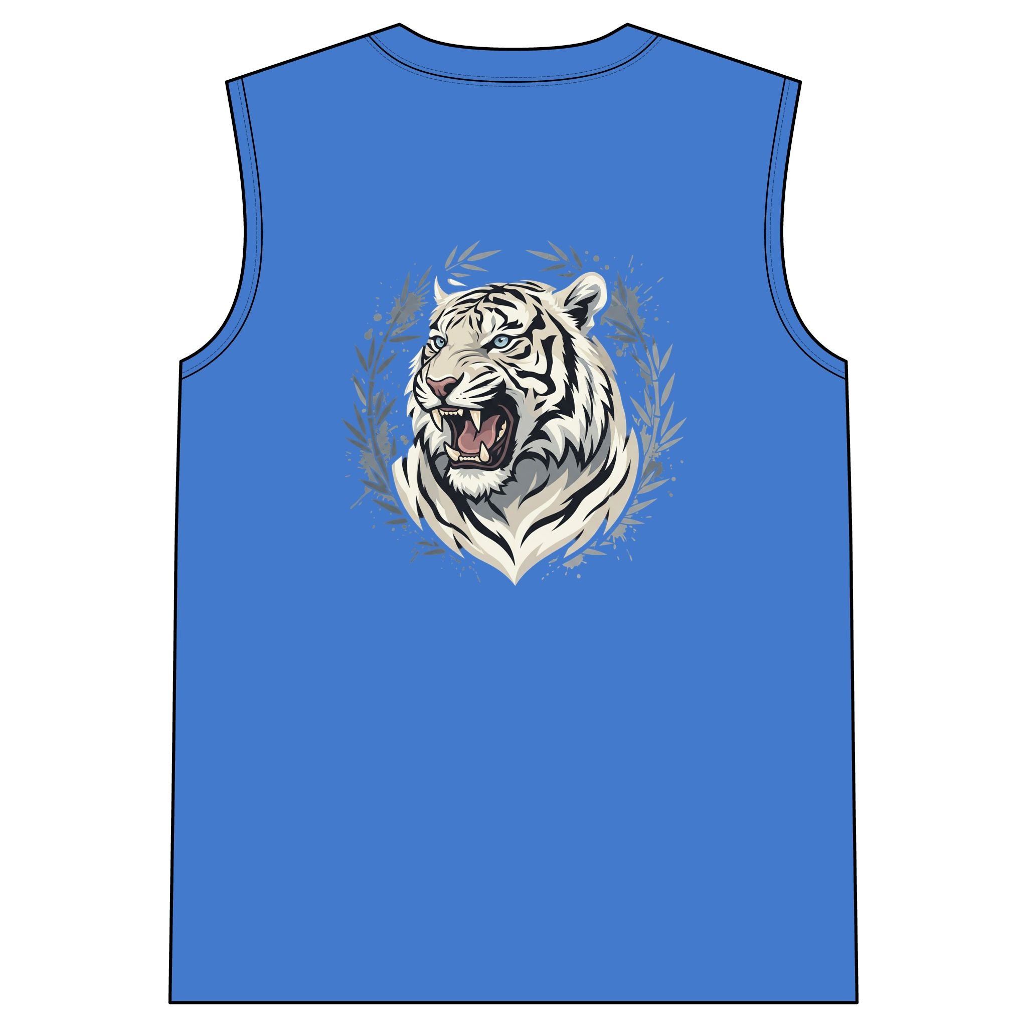 White Tiger Graphic Sleeveless Tee