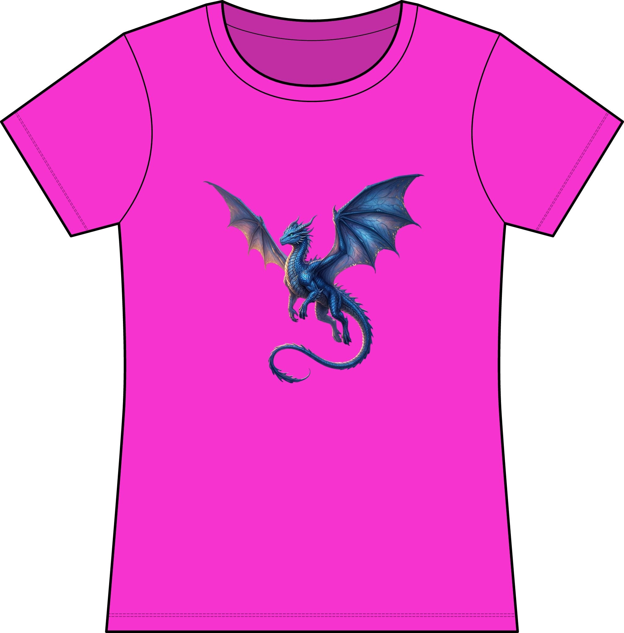 Blue Fantasy Dragon T-Shirt