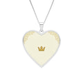 Pendant Necklace — Heart with Crown Accent