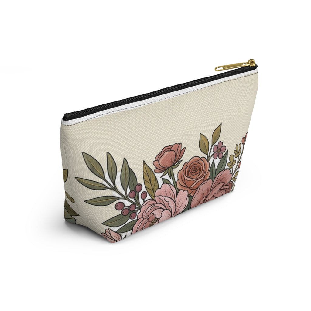 Floral Cosmetic Pouch — Vintage Accessory Bag