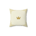 Royal Gold Crown Throw Pillow